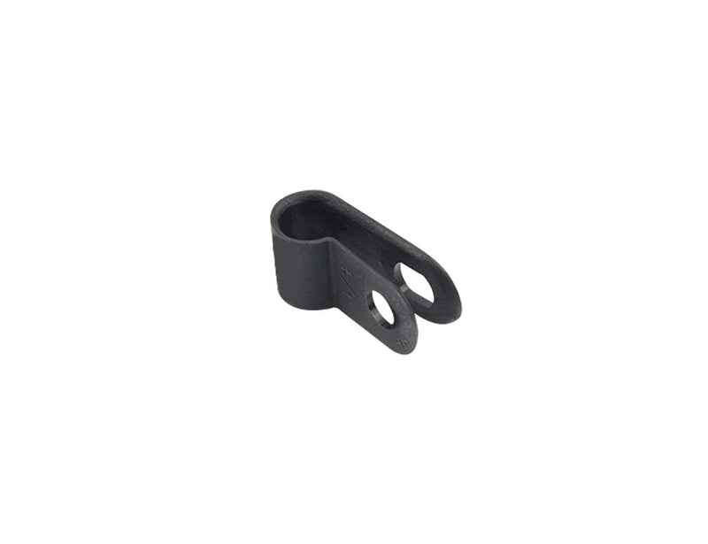 TOVOT 200 PCS 1/4" Nylon Cable Clamps Assortment R-Type Cable Clips Kit Black Plastic Wire Clamps Fasteners for Wire Mounting - Image 5